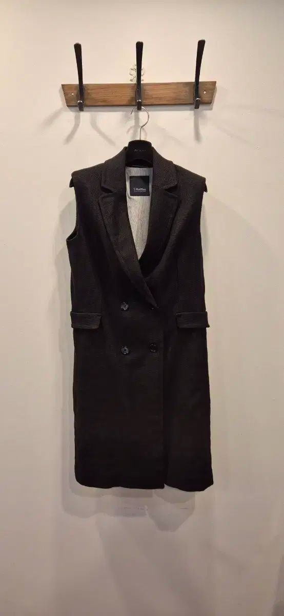 S MaxMara 黒 リネン ブレンド ベスト 42 サイズ