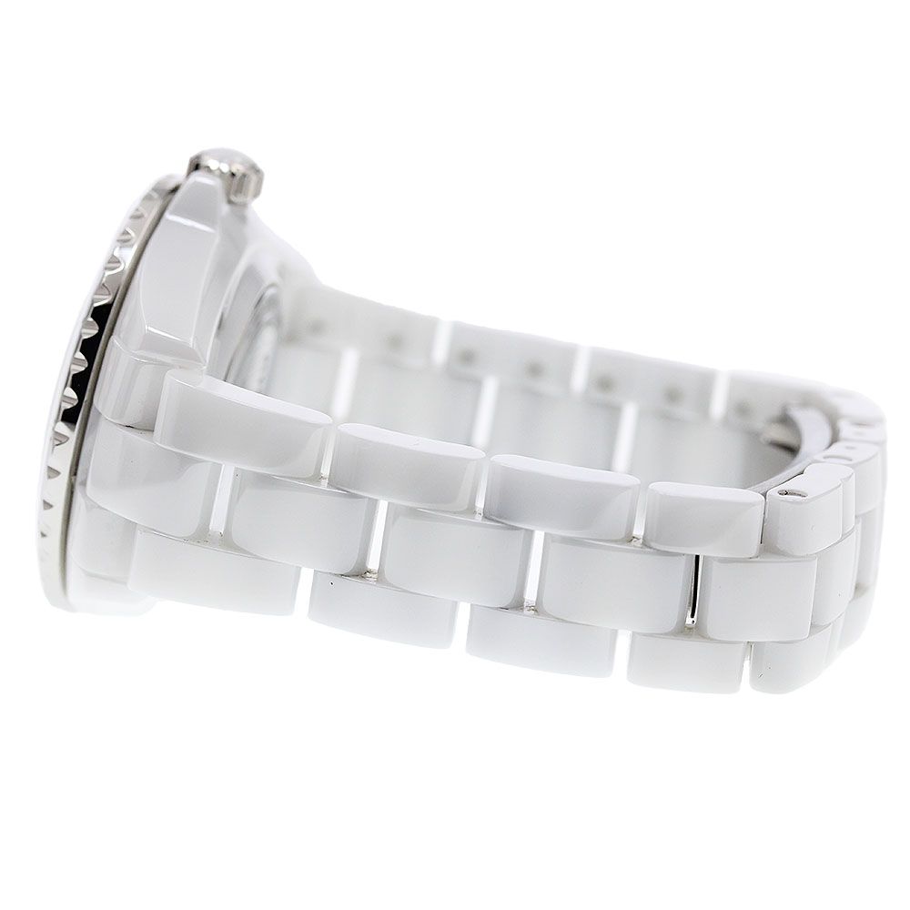 シャネル CHANEL H5703 J12 ホワイトセラミック 12Pダイヤ クォーツ  