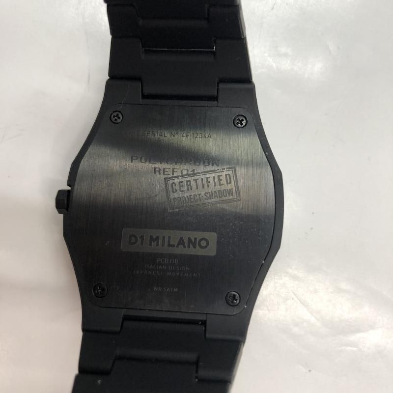 中古】D1 MILANO Polycarbonate PCBJ10 腕時計 クオーツ 黒 箱あり