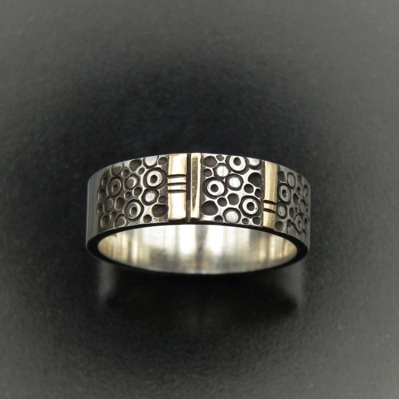 Norbert Peshlakai ナバホ族 リング 14K スタンプワーク ノーバートペシュラカイ メンズ レディース 18号 80007192