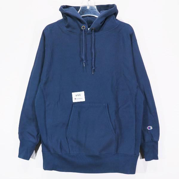WTAPS ネイビー パーカー サイズ X 02 WTAPS ダブルタップス x Champion チャンピオン 20AW ACADEMY/HOODED