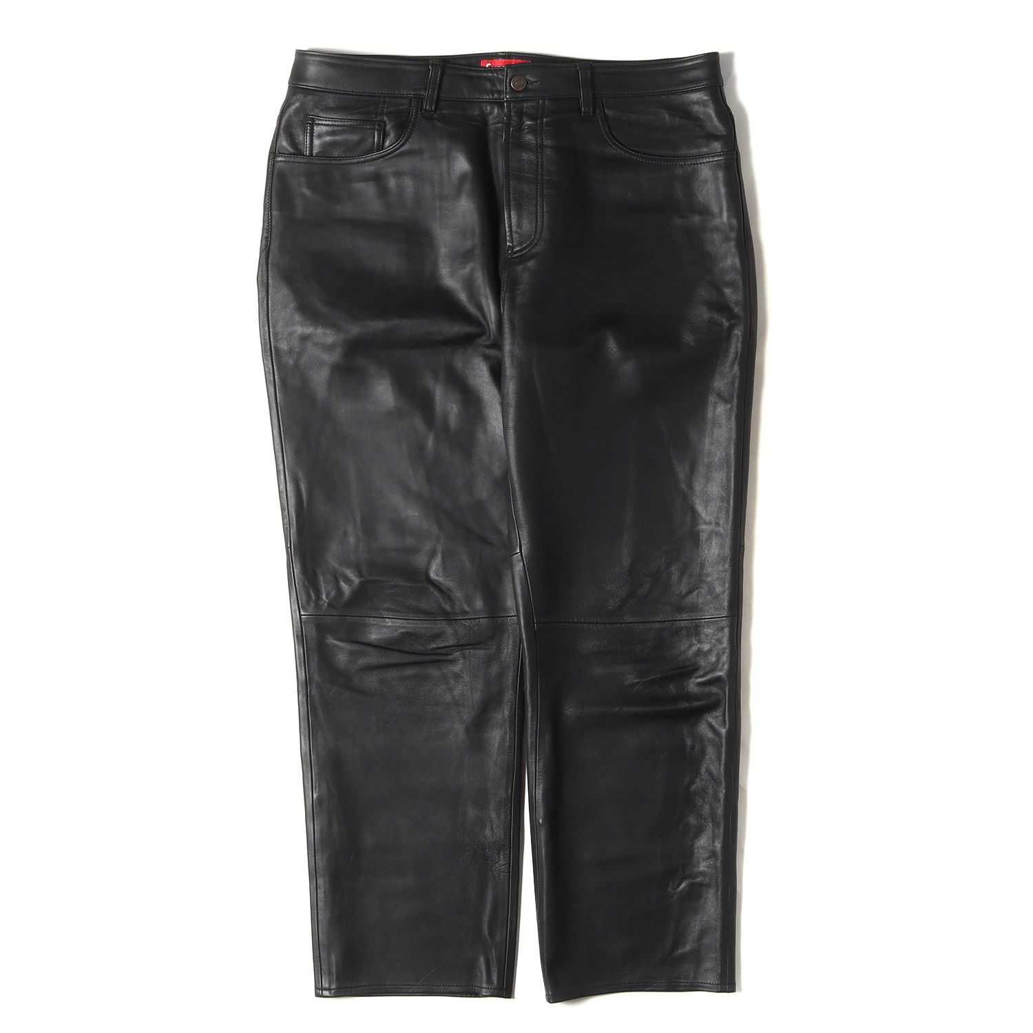 Supreme シュプリーム パンツ サイズ 36 22AW ラムスキン レザーパンツ Leather 5-Pocket Jean ブラック 黒 ボトムス ズボン メンズ