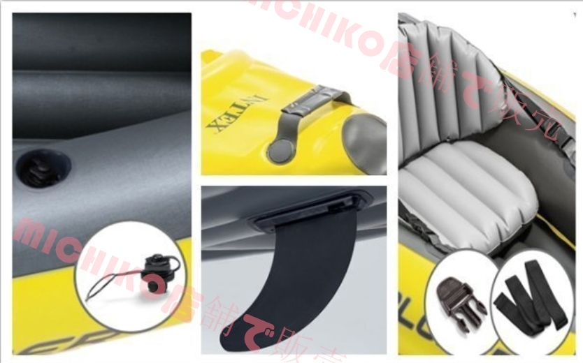 豪華セット 高品質 シングル ダブル ゴムボート カヤック インフレータブル ボート 厚手 頑丈 釣りボート HRDEVELOPMENT_JP