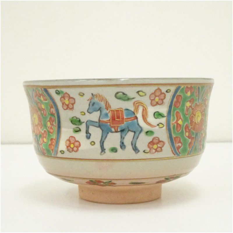 逢絢亭・新品】茶道具 令和8年（2026年）干支茶碗 京焼 仁清 神馬