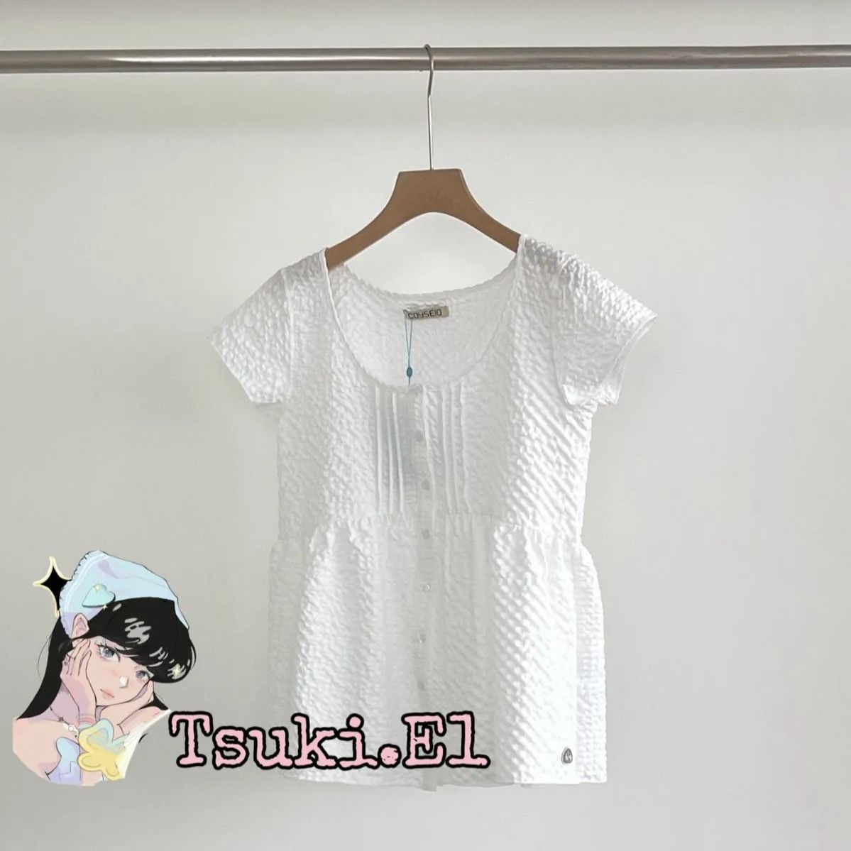 新品 韓国 COYSEIO コイセイオ 大人気 25SS / PINTUCK BLOUSE
