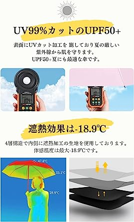 ポリエステ ＼携帯に便利なスマホサイズ／ ミニ折りたたみ遮光傘