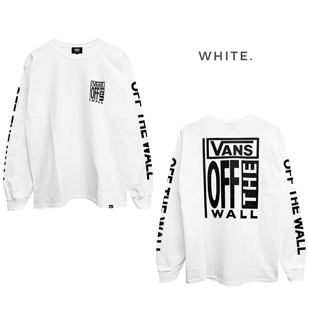 VANS ロンt 長袖 Tシャツ トップス 丸首 ヴァンズ バンズ ブランド メンズ レディース フロントバックプリント ロングスリーブ  122R1021500 M Calssic OTW L TEE