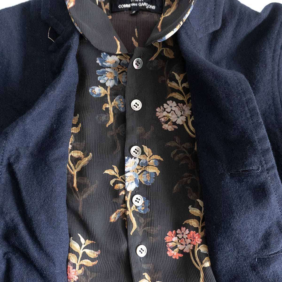 美品】tricot COMME des GARCONS【ドッキング 丸襟ワンピース】S