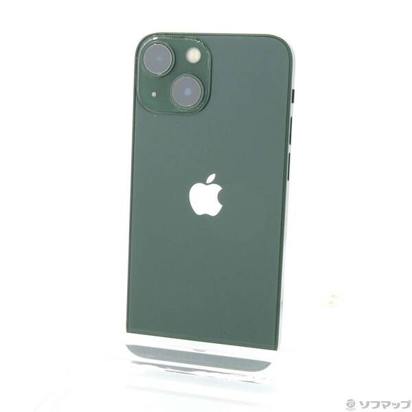  〔中古品〕 iPhone13 mini 128GB グリーン MNFC3J／A SIMフリー【258】 スマートフォン本体