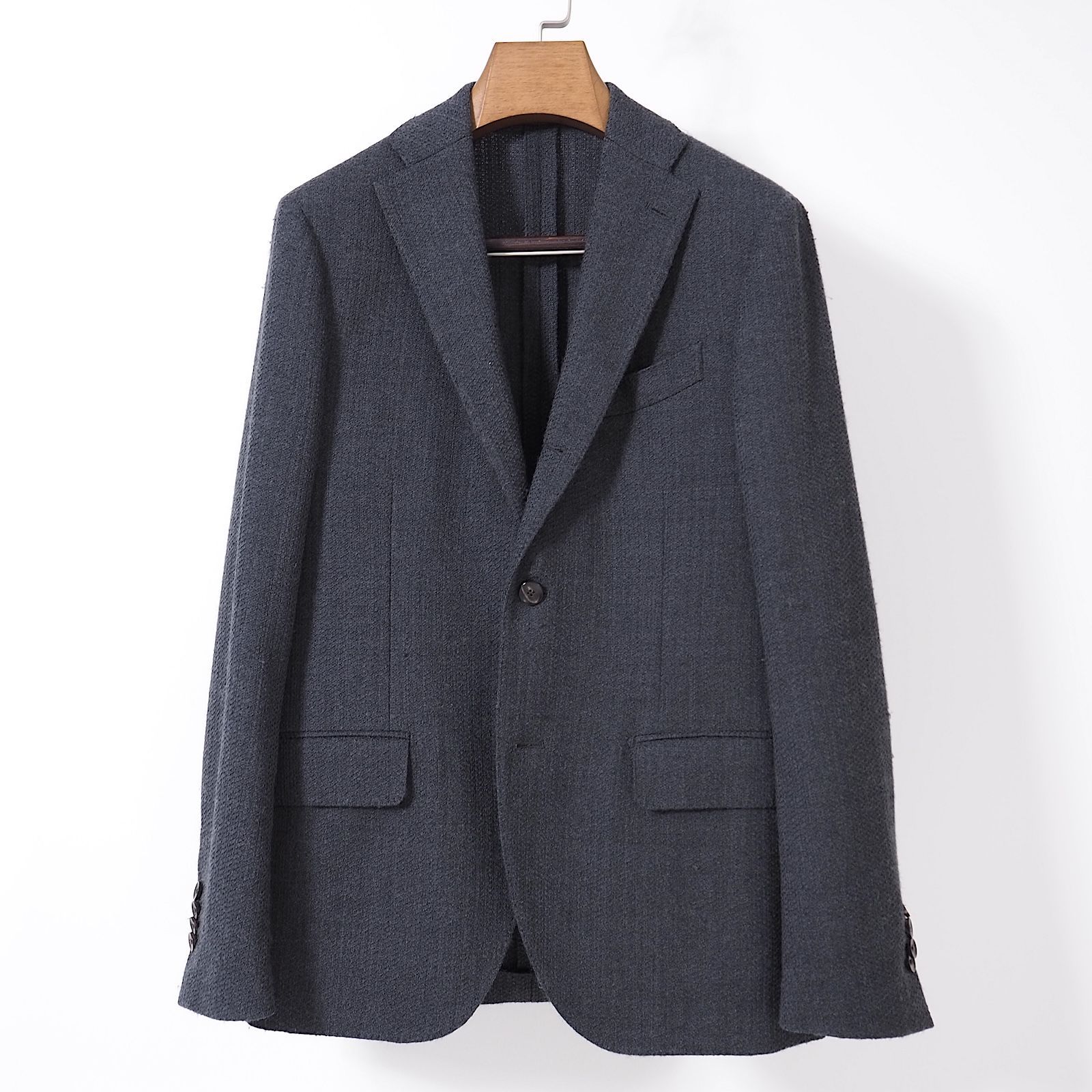 ラルディーニ LARDINI イタリア製 ジャケット ウール 46 ダークグレー 