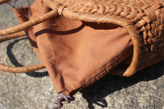 山葡萄 籠 かごバッグ コンパクト 巾着 手作り 物 籠バッグ やまぶどう