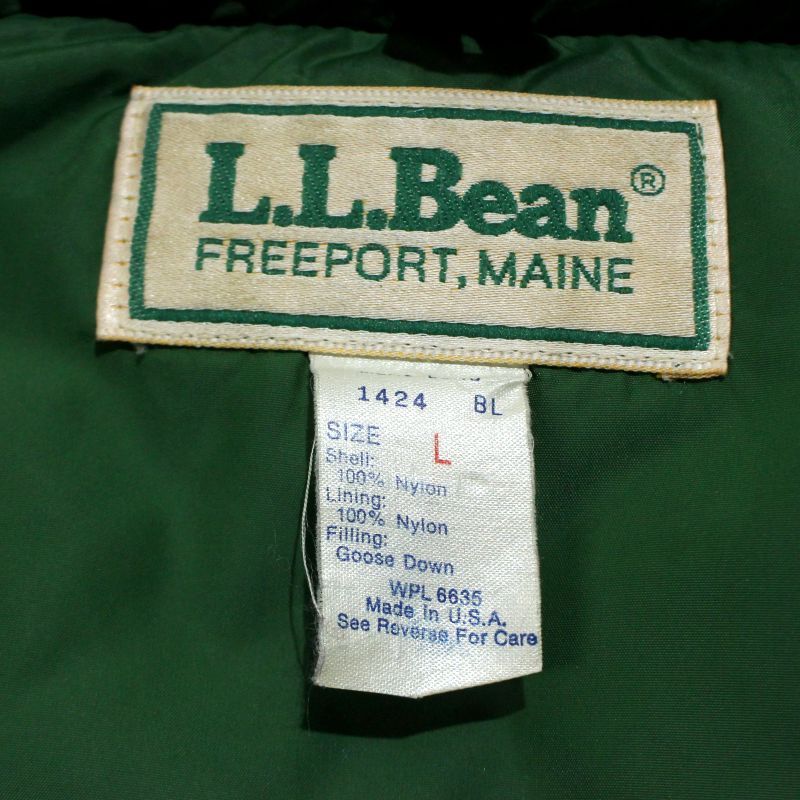 80s USA製 vintage L.L.Bean グースダウン ダウンベスト メンズ