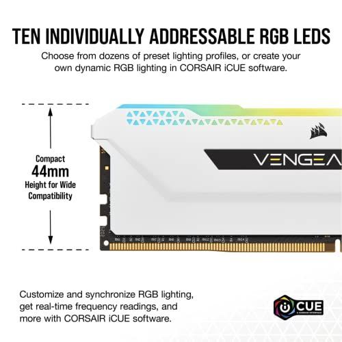 ホワイト_16GB x 2枚_3600Mhz Corsair DDR4-3600MHz デスクトップPC用