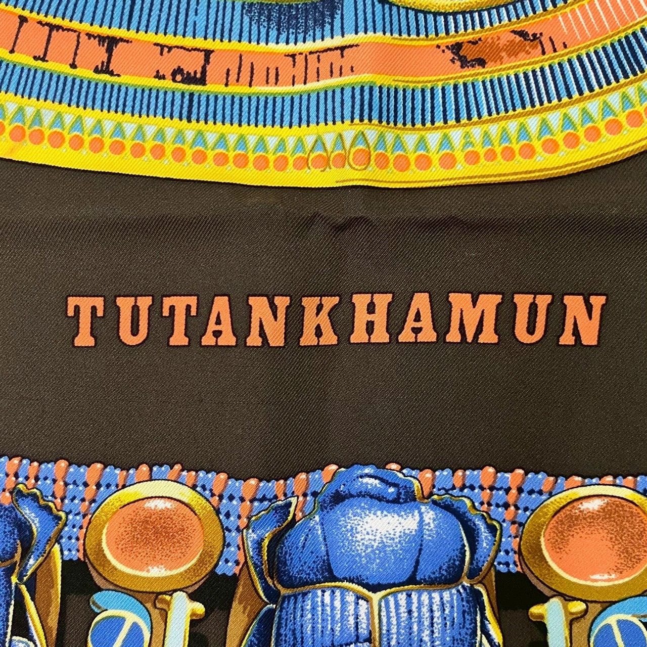 SJ【HERMES】カレ90 ツタンカーメン RYBAL スカーフ SILK/シルク 100