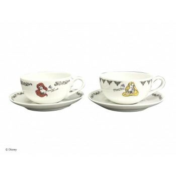 ディズニー ラプンツェル＆アリエル ペアティーカップ＆ソーサー 240ml