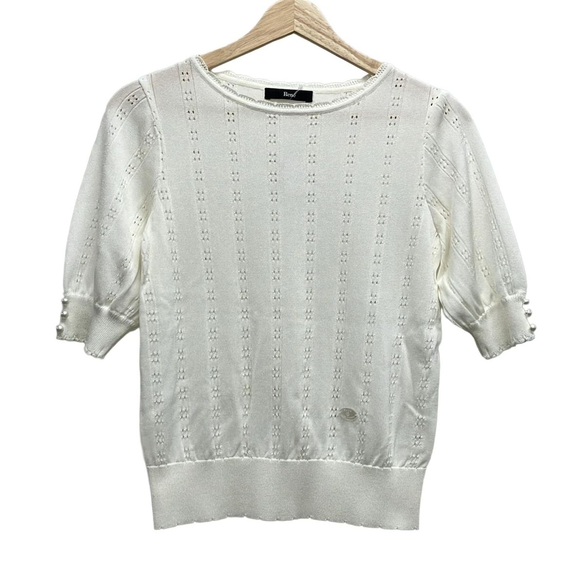 ルネ ルネ 半袖セーター サイズ34 S レディース Rene 黒のジッパー付き