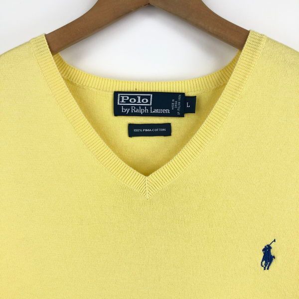 古着】 RALPH LAUREN ラルフローレン コットン ニットベスト ワン