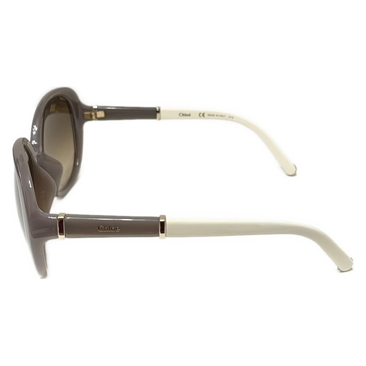 Chloe クロエ サングラス - CE698SA ダークブラウン×グレーベージュ×アイボリー