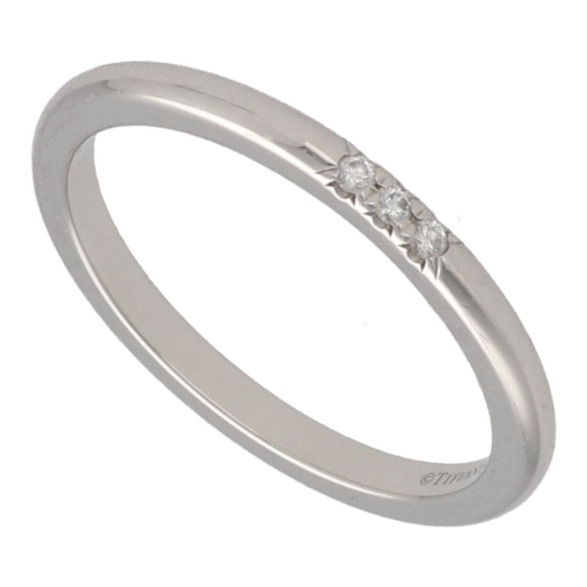 【中古】 Tiffany ＆ Co. ティファニー クラシックバンド リング 12.5号 Pt950 プラチナ ダイヤモンド 指輪 23044268 RS