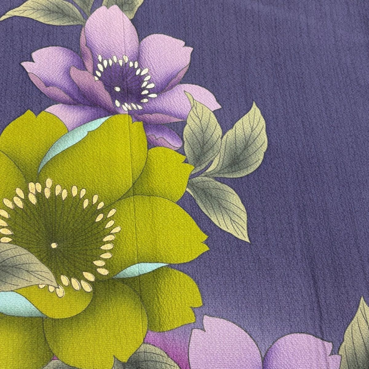 高級 振袖 青色 花柄 身丈172.5cm 裄丈67cm M 牡丹松竹梅金彩 振袖 身丈168.5cm 裄丈66.5cm M 袷 落款 桜 桔梗 金糸 金彩 青