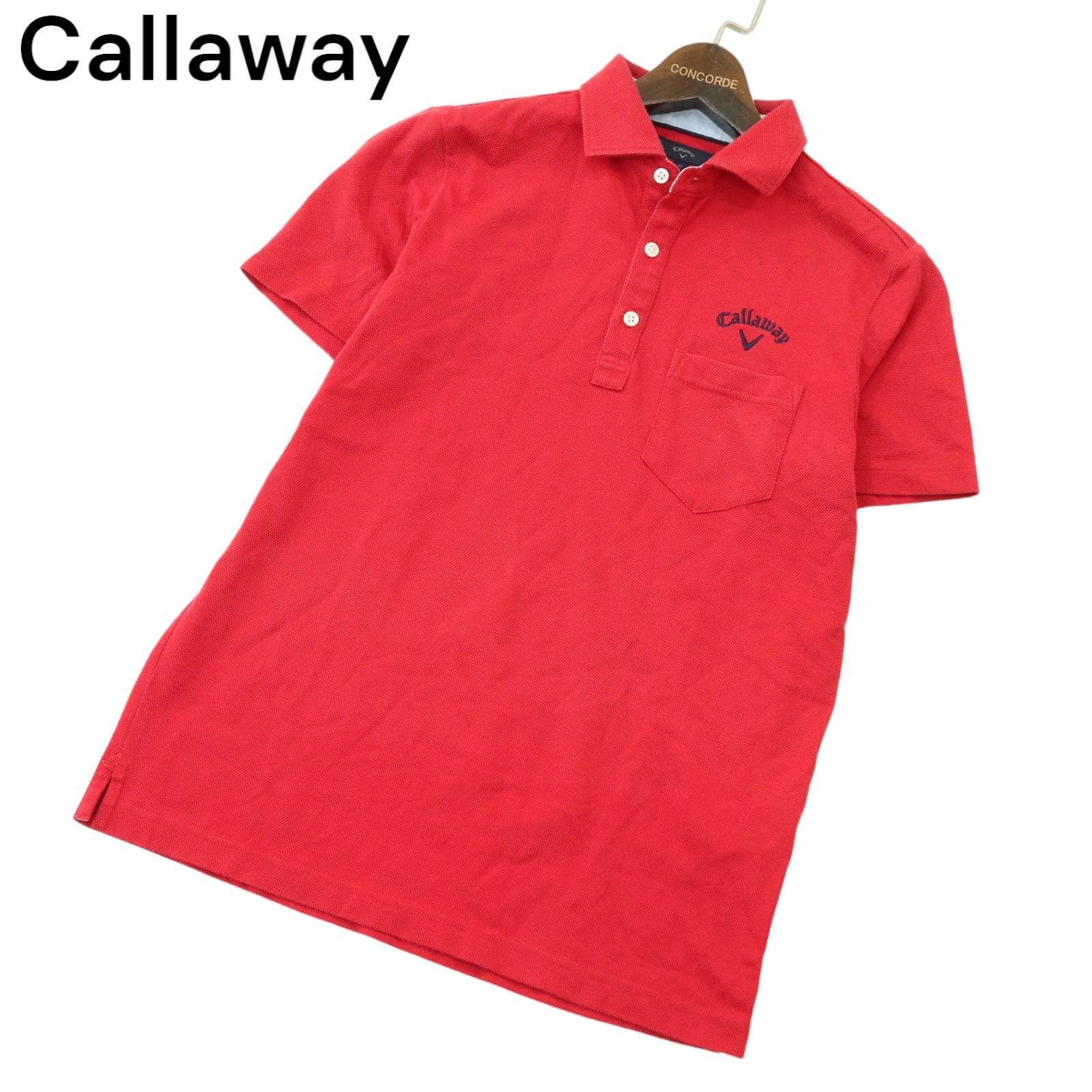 Callaway キャロウェイ 春夏 ロゴ刺繍☆ 半袖 ポロシャツ Sz.M
