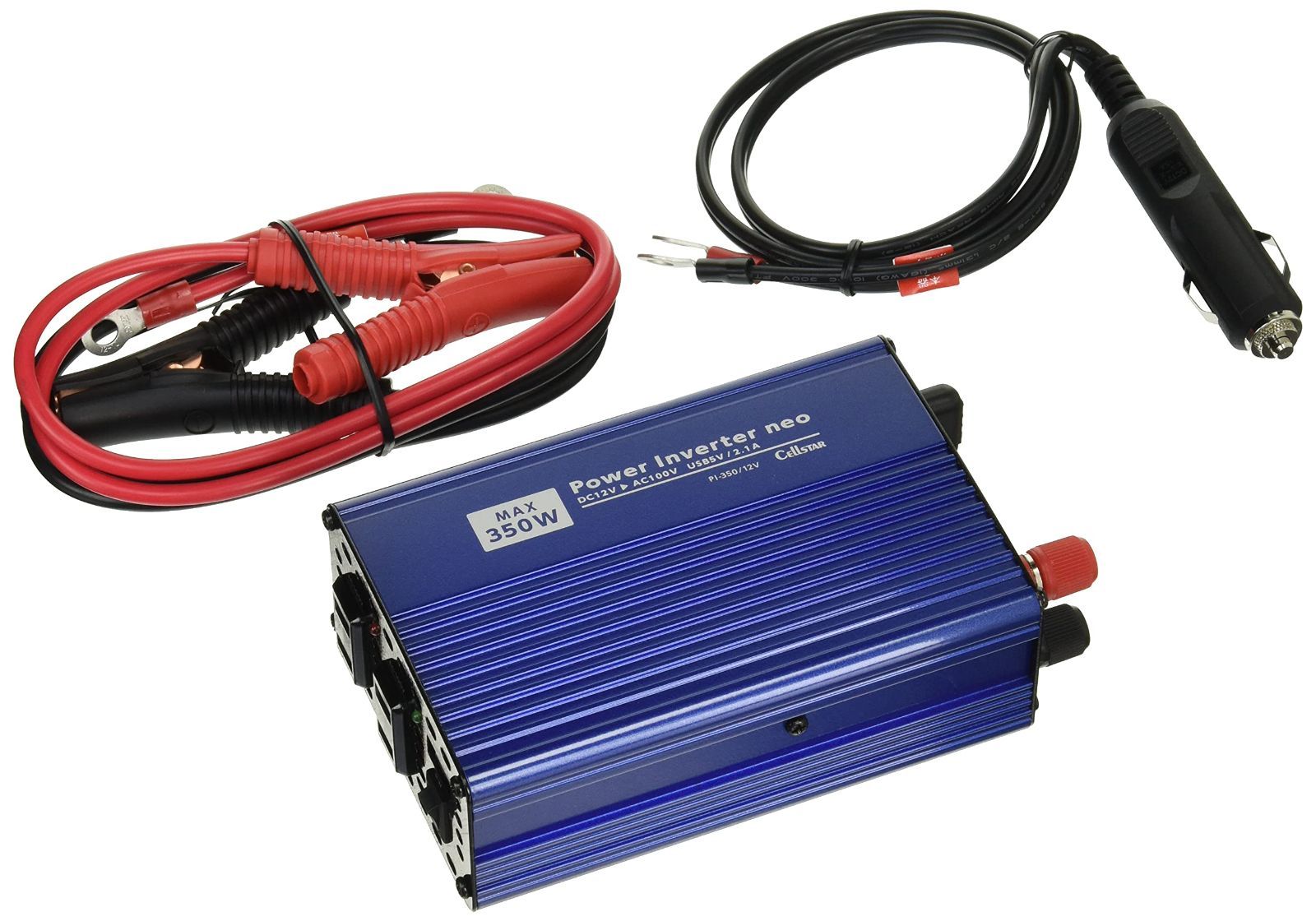 セルスター インバーター PI-350|12V 12V 定格出力280W USB対応 コード長70cm パワーインバーターネオ CELLSTAR