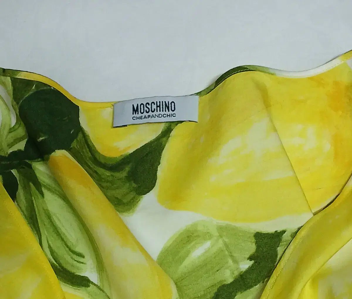 美品 MOSCHINO モスキーノ プリント ワンピース ストレッチ プリント