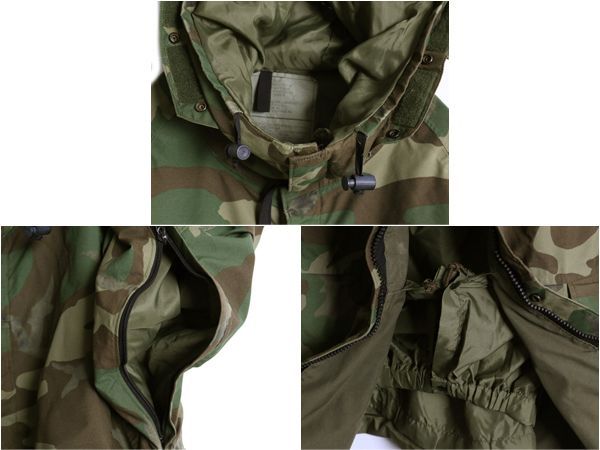 90s 92年製 米軍実物 US ARMY ECWCS ゴアテックス ウッドランドカモ 迷彩 ミリタリー ジャケット LARGE REGULAR / 1st GEN パーカー マンパ お得なクーポン配布中!】 90s 92年製 米軍実物 US ARMY ECWCS