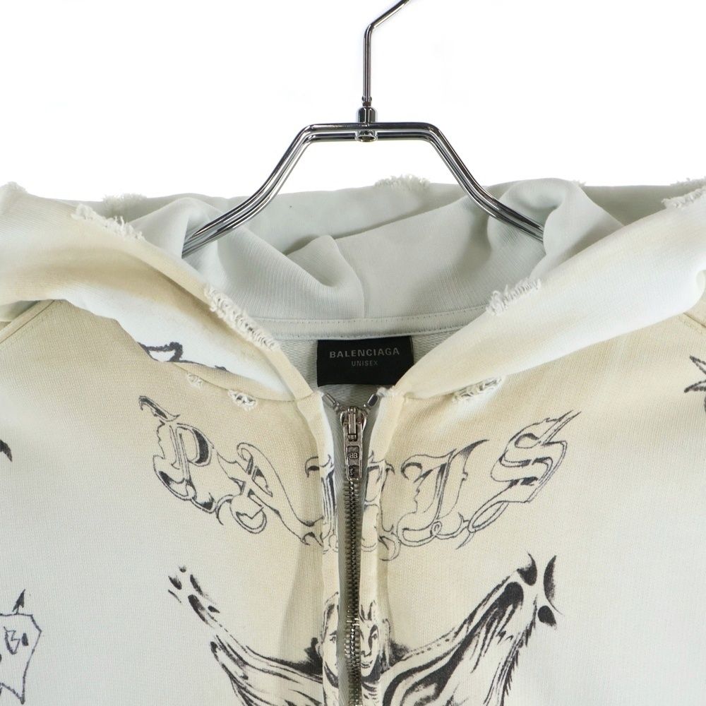 BALENCIAGA (バレンシアガ) 24SS Graffiti Zip Up Hoodie 770939 TQVK1
