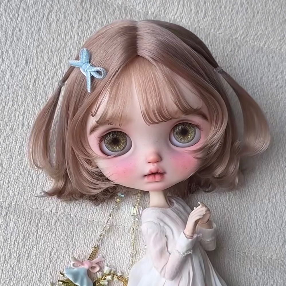 ブライス　モヘアウィッグ　ウィッグ　海外作家様　ピンク色 ブライス ウィッグ モヘアウィッグ 海外作家 Tony様 うさぎ