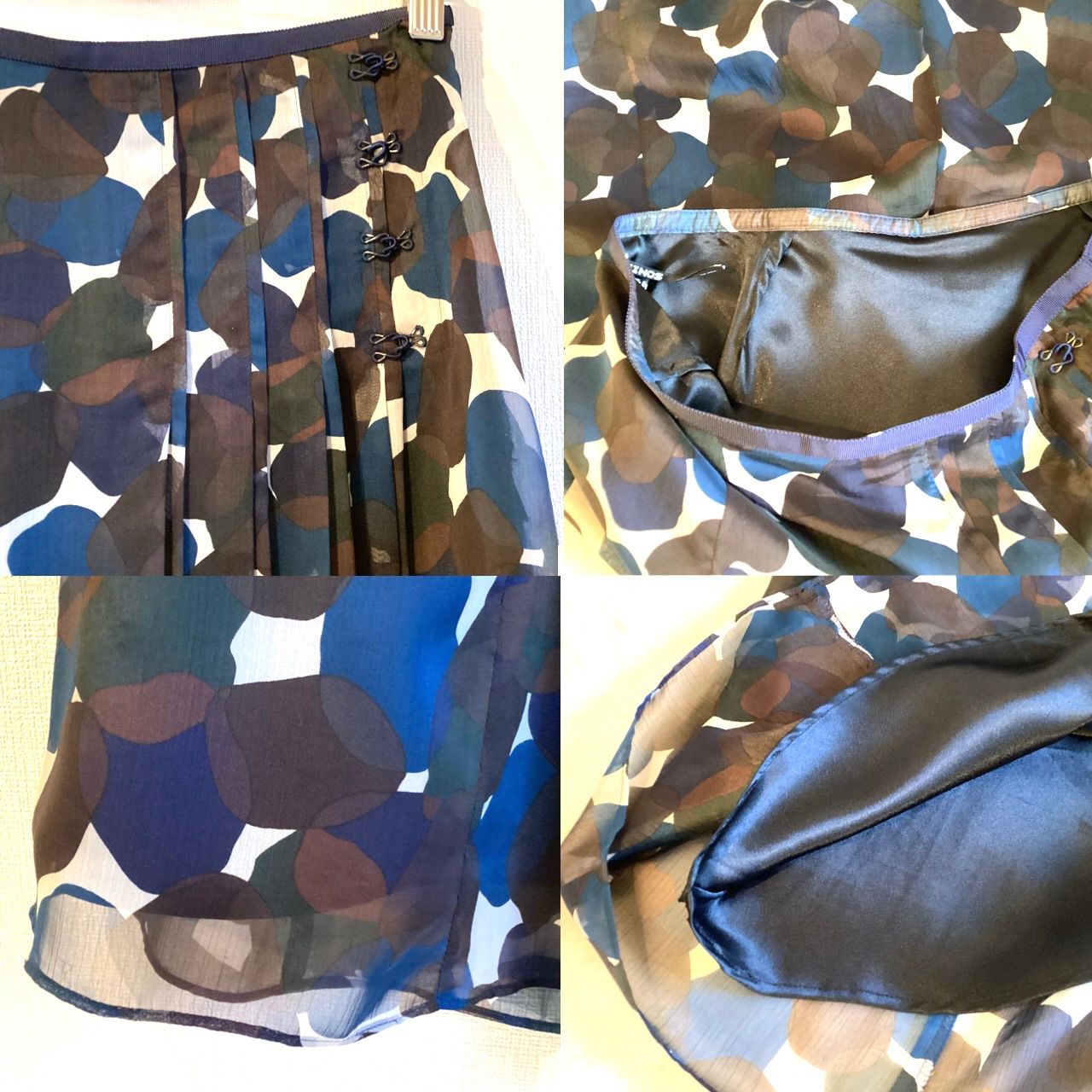 ソニアリキエル　シフォンスカート SONIA RYKIEL ソニアリキエル 膝丈スカート 42 シフォン生地