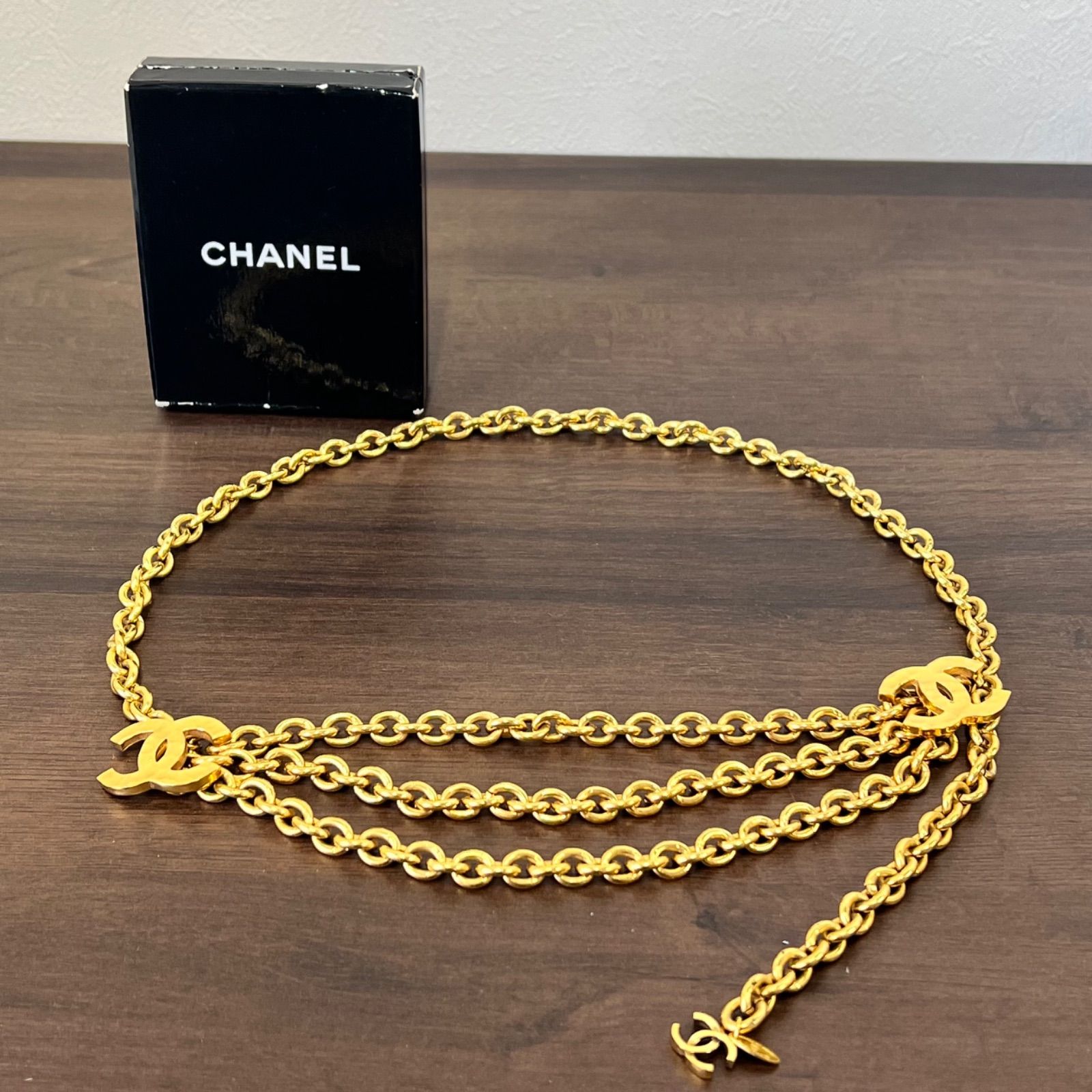 CHANEL シャネル 3連 チェーンベルト ココマーク ゴールド COCOMARK ヴィンテージアクセサリー
