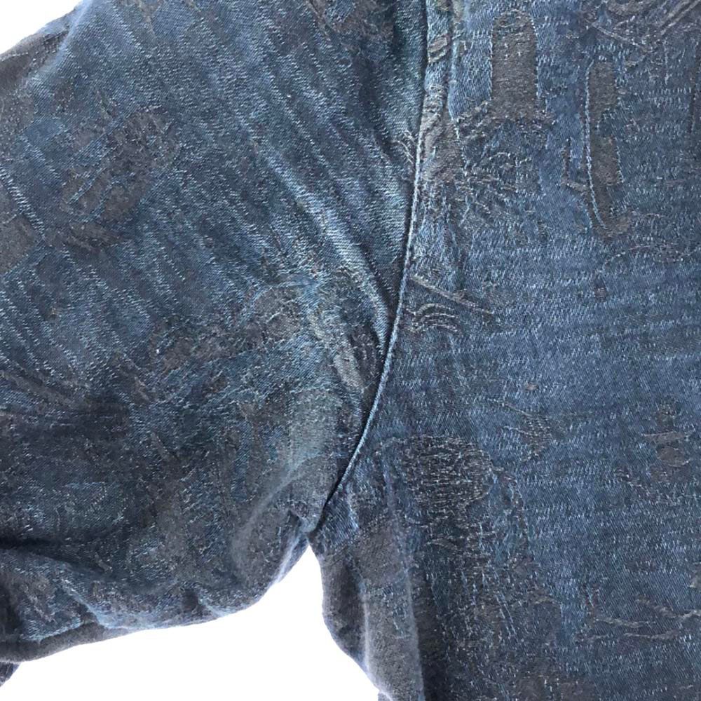 サノバチーズ フード付き ステンカラーコート M ネイビー×ブラック SON OF THE CHEESE コットンジャケット レディース サノバチーズ フード付き ステンカラーコート M ネイビー×ブラック SON