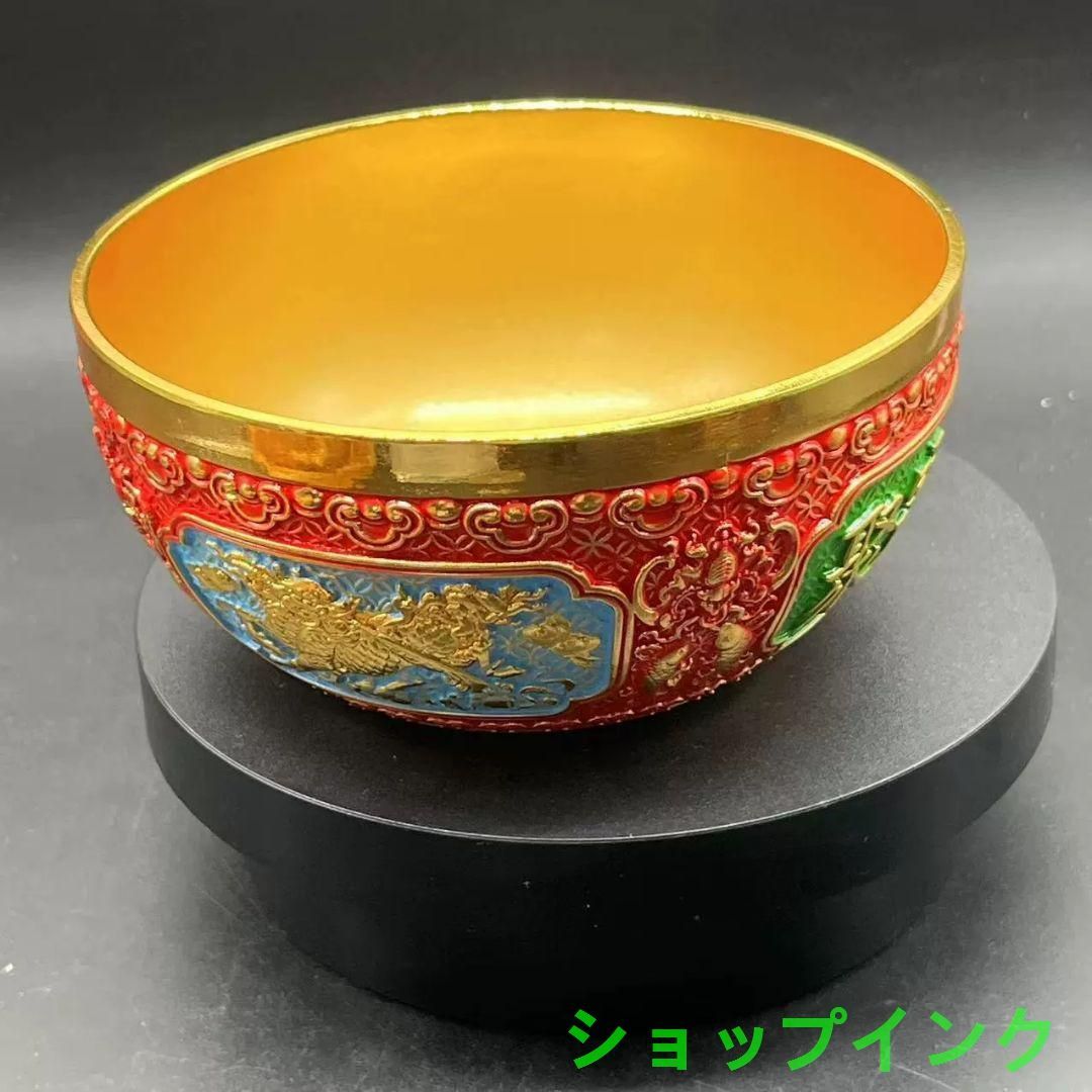 乾坤聚宝盆 銅器 装飾品 工芸品 美術品 置物 銅器 景泰藍聚宝盆 色絵麒麟聚宝盆 開運 風水 招財 置物 工芸品
