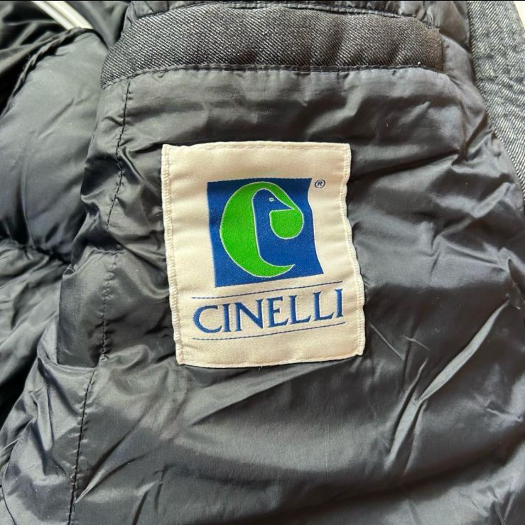 BACK NUMBER×CINELLI 中綿ダウンジャケット メンズ ネイビー バック 