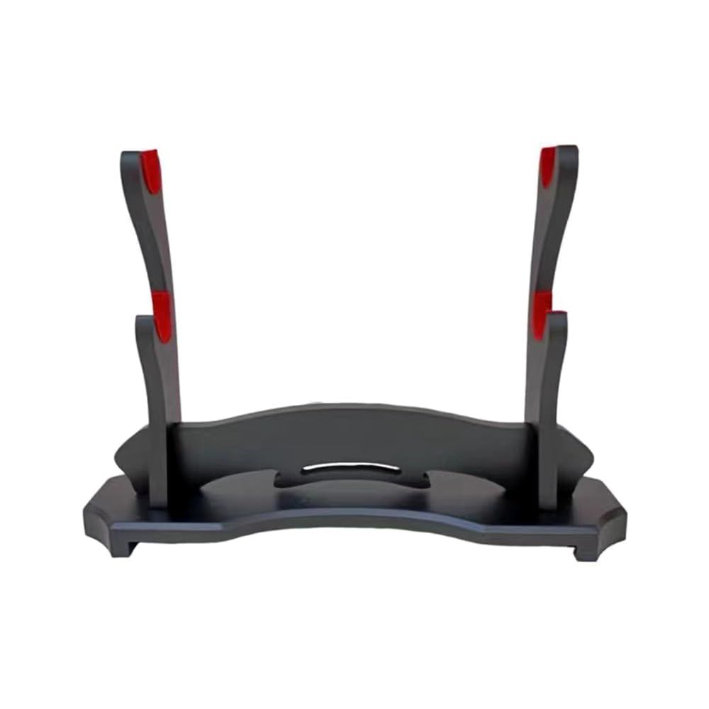 サムコス 刀掛け台 刀置き 木製 2本掛け 収納 刀台 台座付き 日本刀 模造刀 竹刀 木刀 小刀 演劇用 コスプレ用 写真の小道具 飾り台 組み立て簡単 武道用品