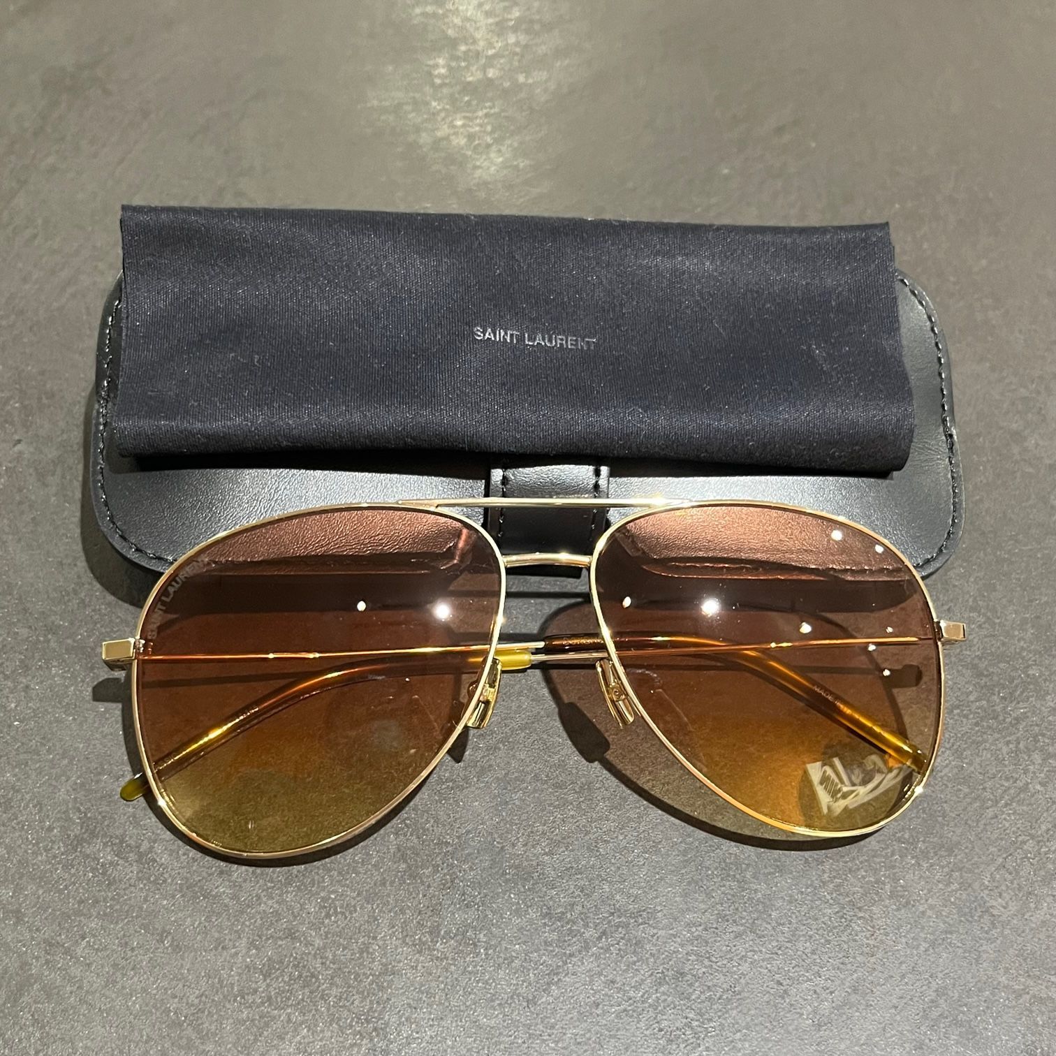 SAINT LAURENT PARIS ティアドロップ サングラス 眼鏡 サンローラン