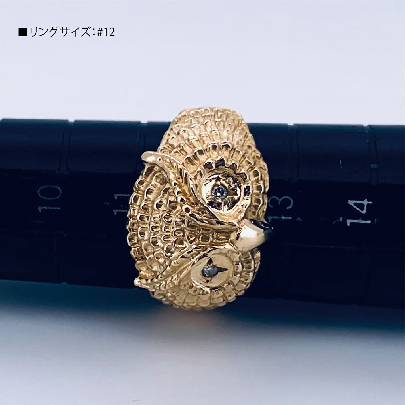新品仕上げ】K18 ゴールド 18金 ダイヤモンド0.02ct リング 6.95g 12号 