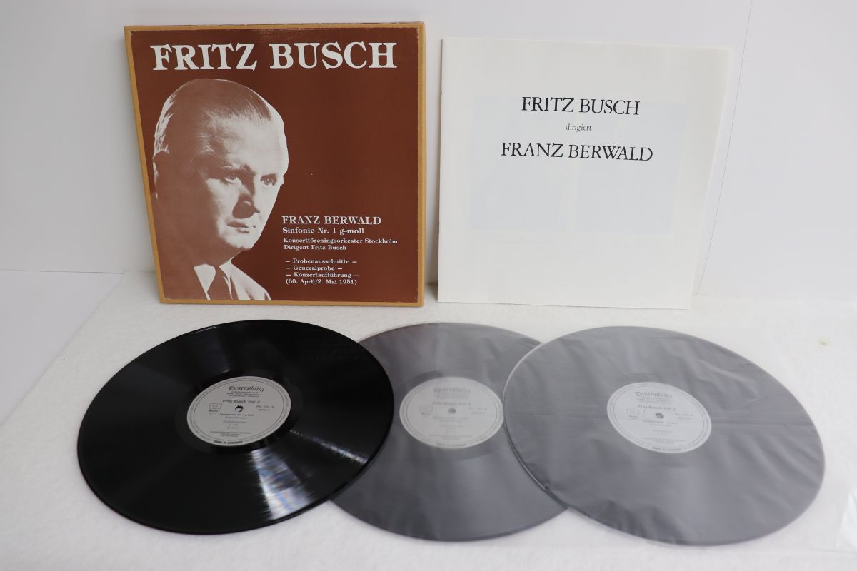独3discs LP Fritz Busch Franz Berwald - Sinfonie Nr.1 G-moll