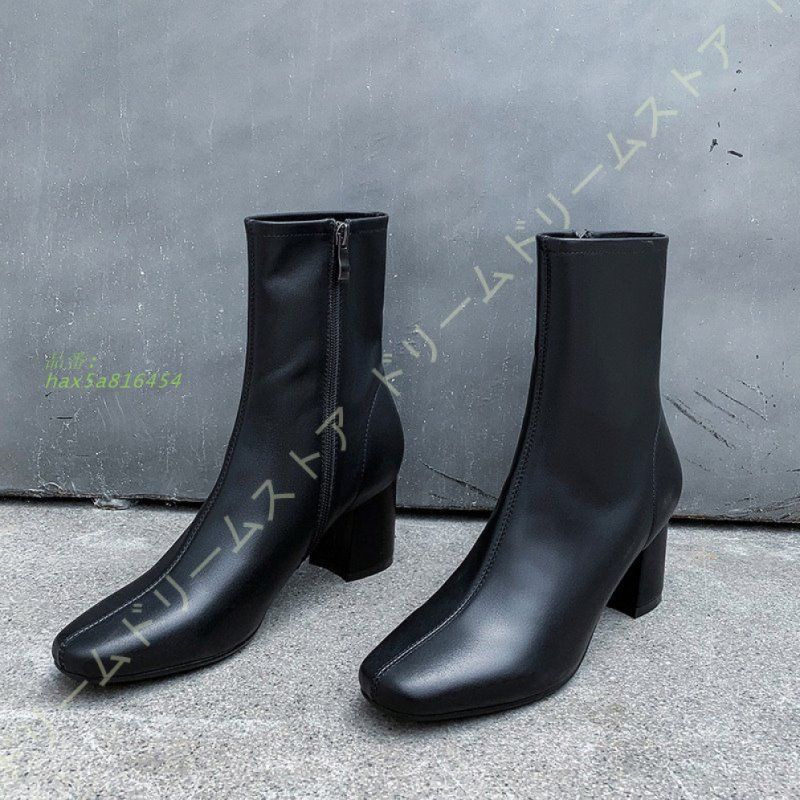 ブーツ 6CMチャンキーヒール