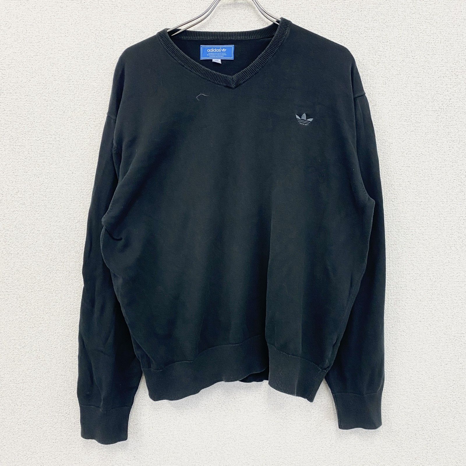 90' adidas ビンテージ アディダス ニット Vネック セーター L 90´ adidas ビンテージ アディダス ニット Vネック セーター L