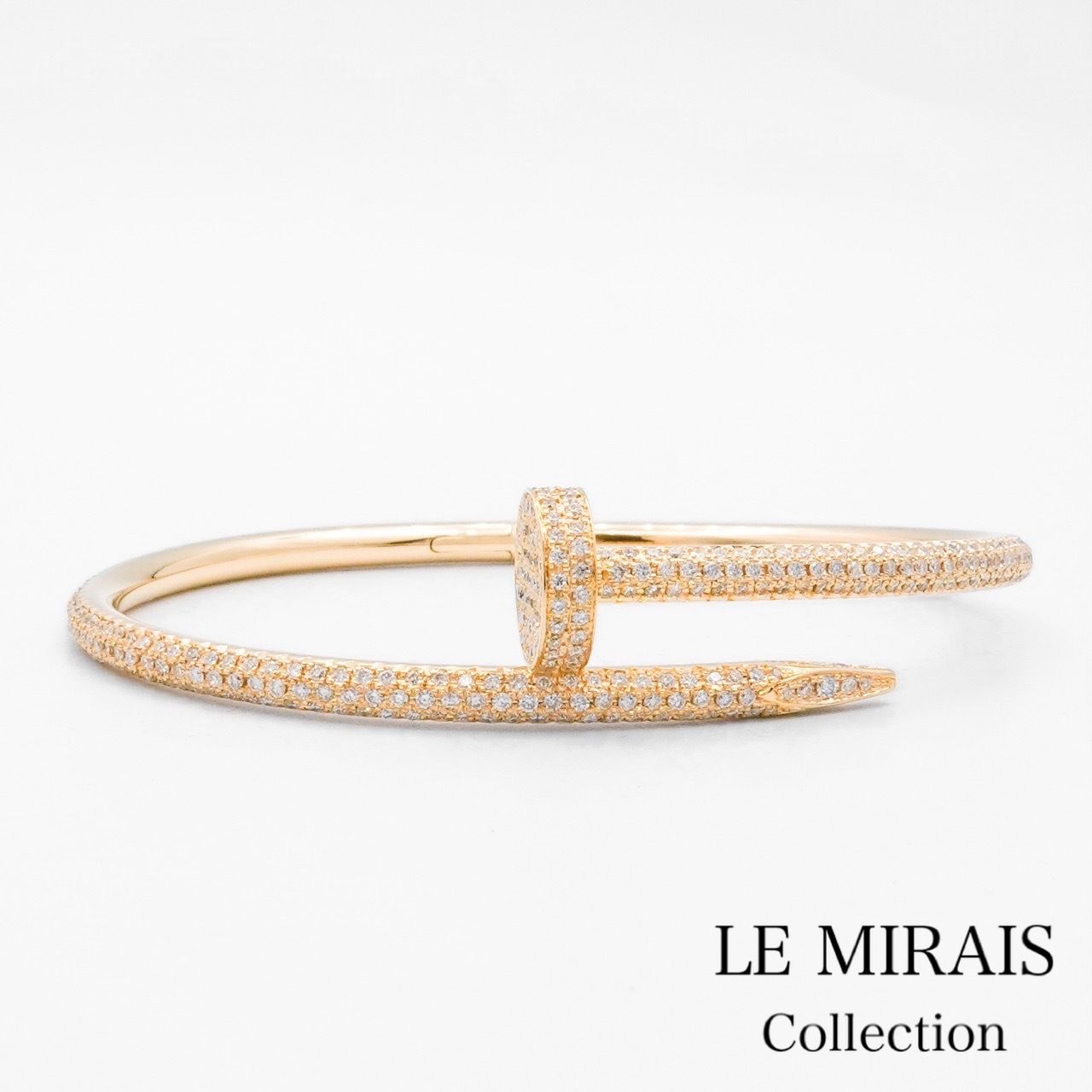 Cartier ジュストアンクル　ブレスレット　YG 18 カルティエ ジュストアンクル ブレスレット #18 パヴェ シルバー