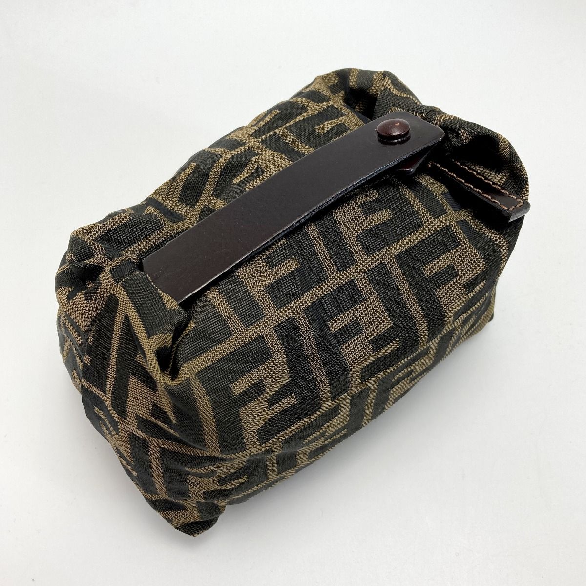 FENDI フェンディ ズッカ柄 ミニ バニティ ブラウン ポーチ