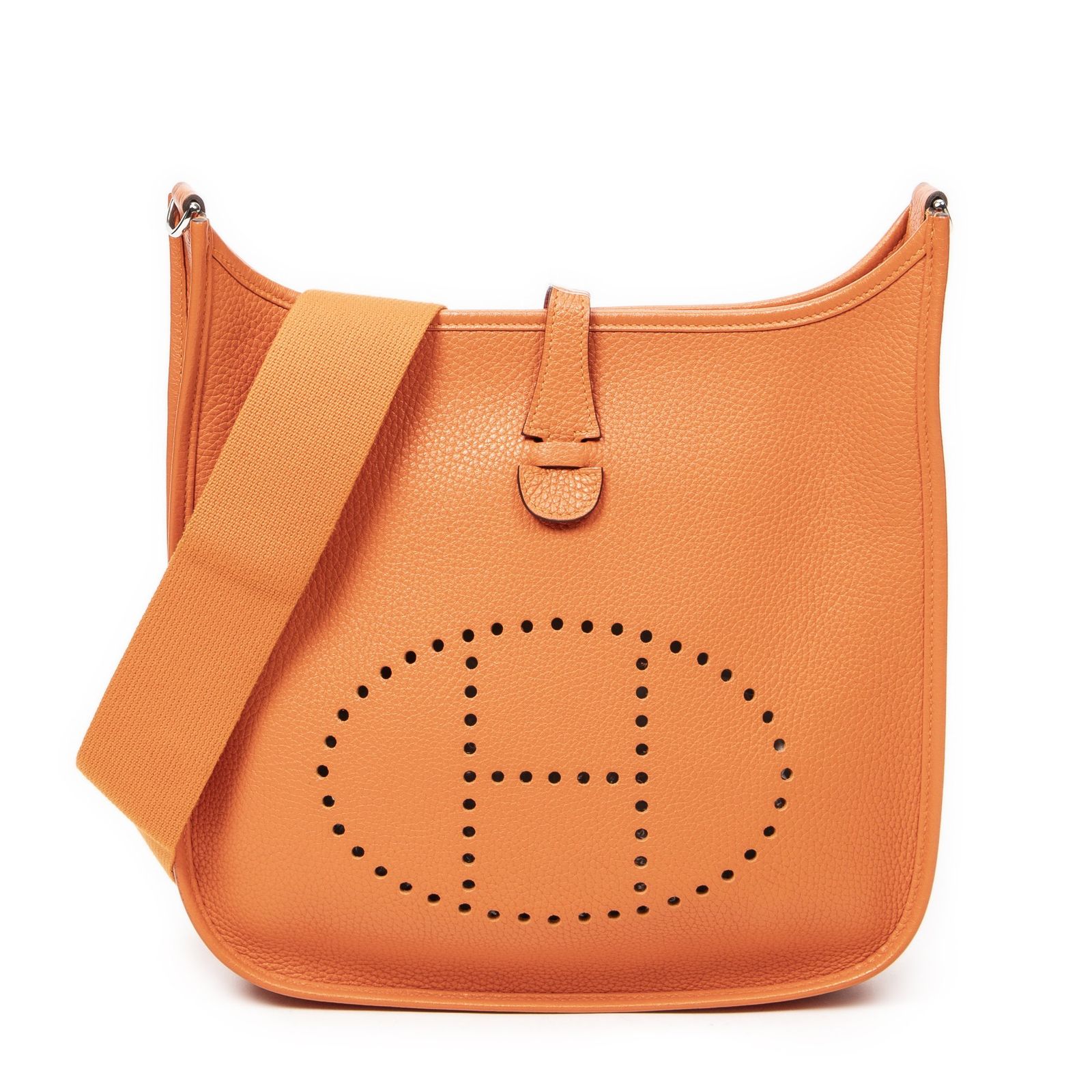 HERMES エルメスエヴリンIIIオレンジクレマンスレザーA