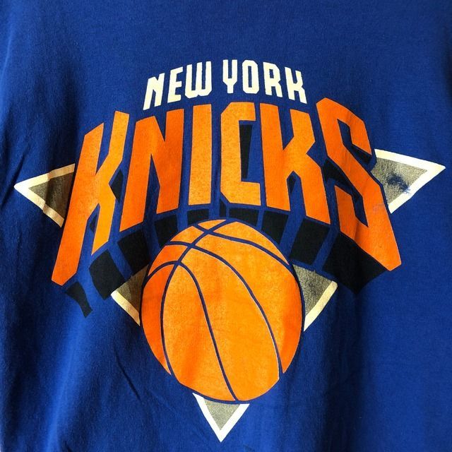 USA製 90s VINTAGE STARTER NEW YORK KNICKS NBA 両面 プリント Tシャツ レディース M程  袖シングルステッチ 90年代 スターター ニューヨーク ニックス ビンテージ 古着 e24050740