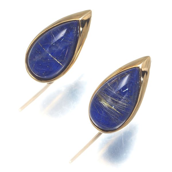 スタージュエリー ピアス ルチルクォーツ ラピスラズリ TEAR OF EARTH  