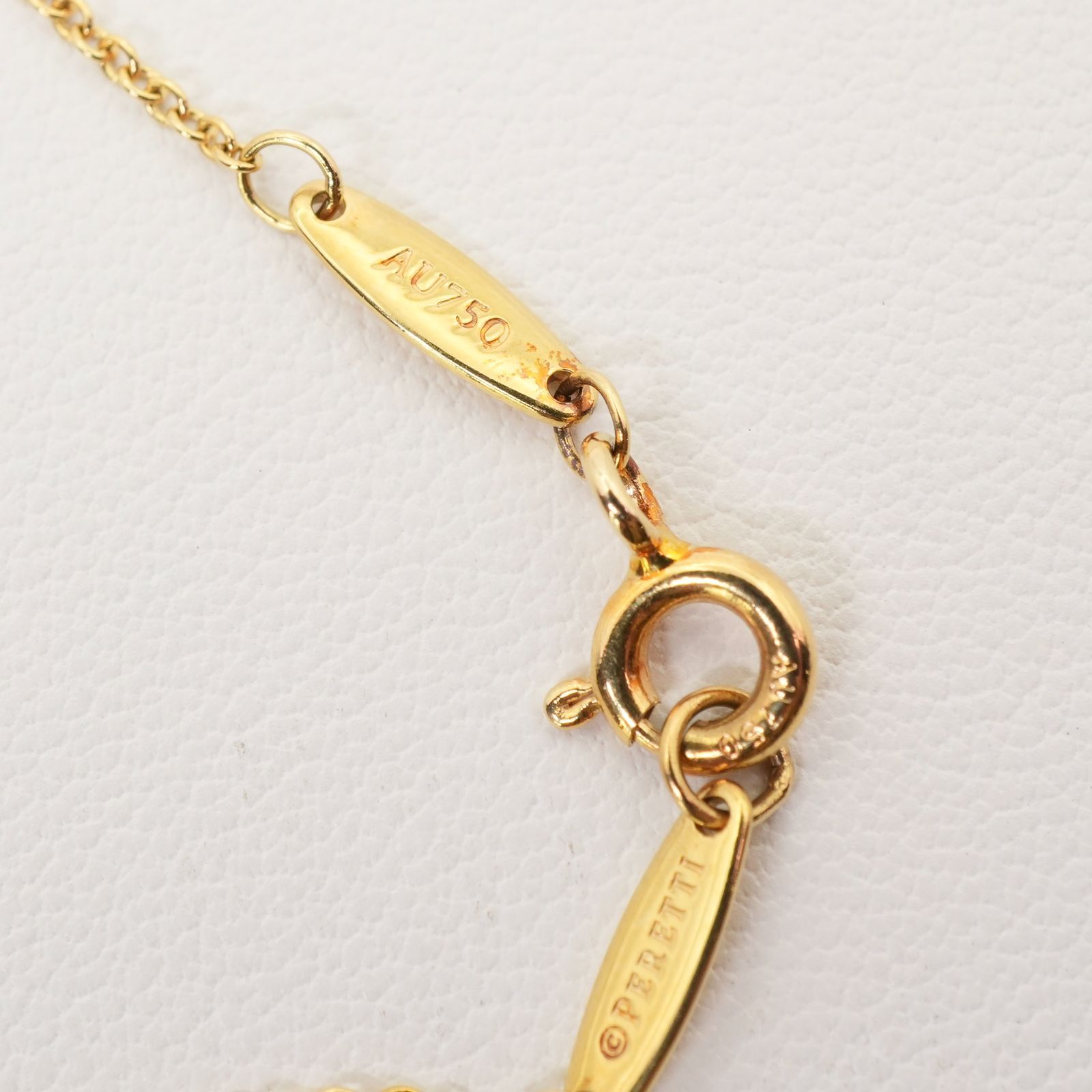 美品 ティファニー バイザヤード K18 ダイヤ ネックレス/24-4222  