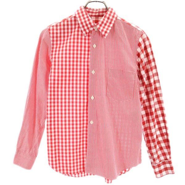 COMME des GARÇONS ピンクチェック長袖シャツ XS COMME des GARCONS - S COMME des GARCONS HOMME ピンク チェック 長袖