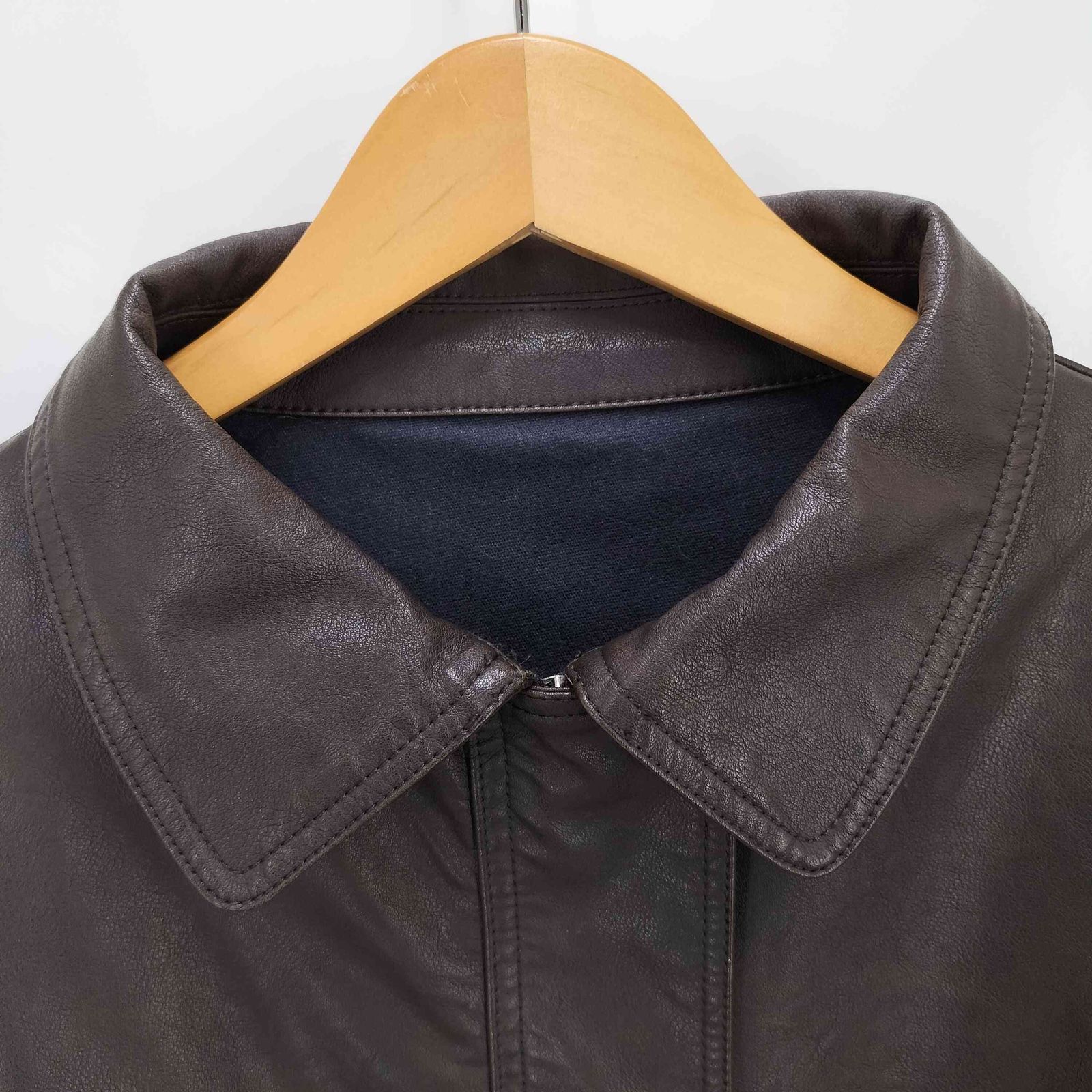 ミスティック mystic 24AW フェイク レザー ブルゾン 比翼