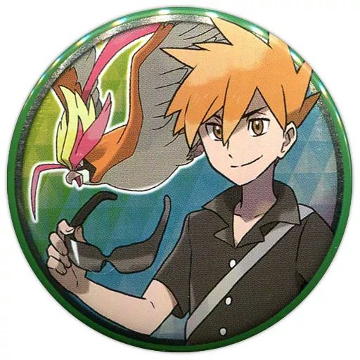 バッジ・ピンズ(キャラクター) グリーン＆ピジョット ポケモン缶バッチアローラグリーン